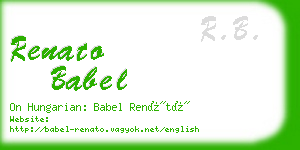 renato babel business card